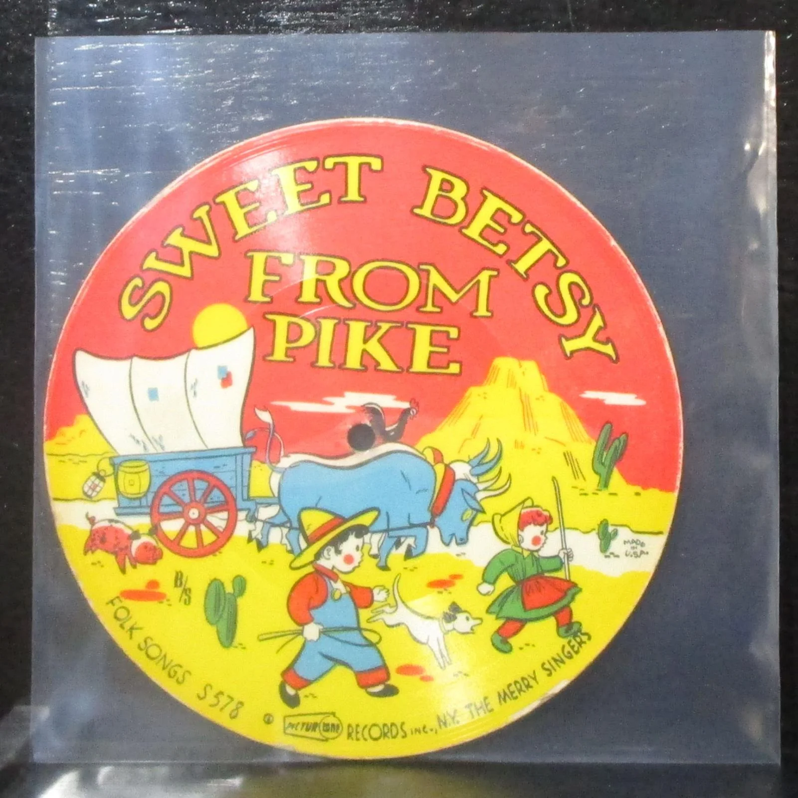 Merry Singers - Clementine / Sweet Betsy From Pike 6.5" VG Vinyl 78 PicturTone - Image 2