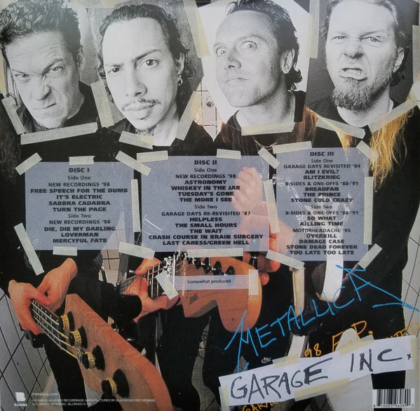 Metallica - Garage Inc. (1998) - Mint- 3 LP Record 2022 Blackened USA Walmart Exclusive Fade To Blue Vinyl & Inserts - Thrash / Heavy Metal - Image 2