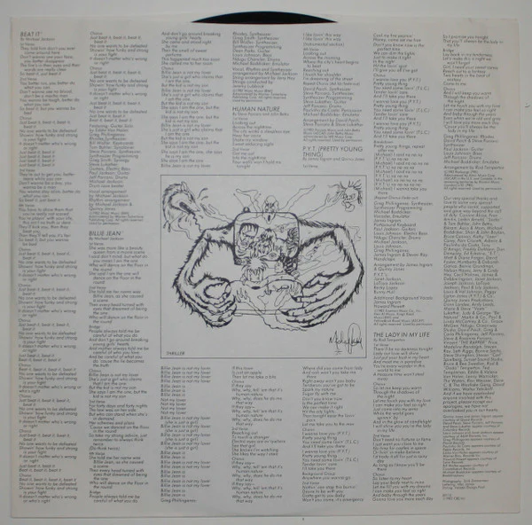 Michael Jackson - Thriller - VG LP Record 1982 Epic USA Original Vinyl & Inner - Pop / Soul / Synth-pop - Image 3