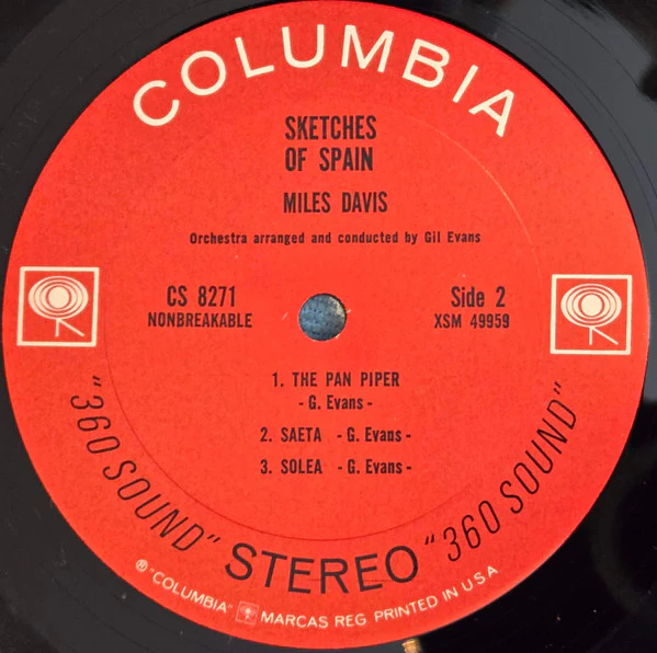 Miles Davis - Sketches Of Spain (1960) - VG LP Record 1963 Columbia USA 360 Label Vinyl - Jazz / Modal - Image 3
