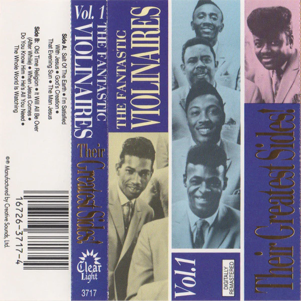 The Fantastic Violinaires - Their Greatest Sides - Vol. 1 - VG+ Cassette 1984 Clear Light USA Tape - Gospel