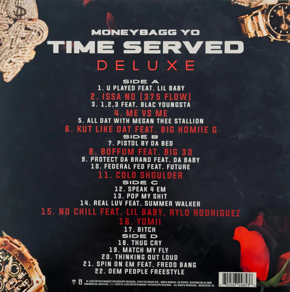 Moneybagg Yo - Time Served - Mint- 2 LP Record 2020 N-Less Interscope Vinyl - Hip Hop / Trap - Image 2