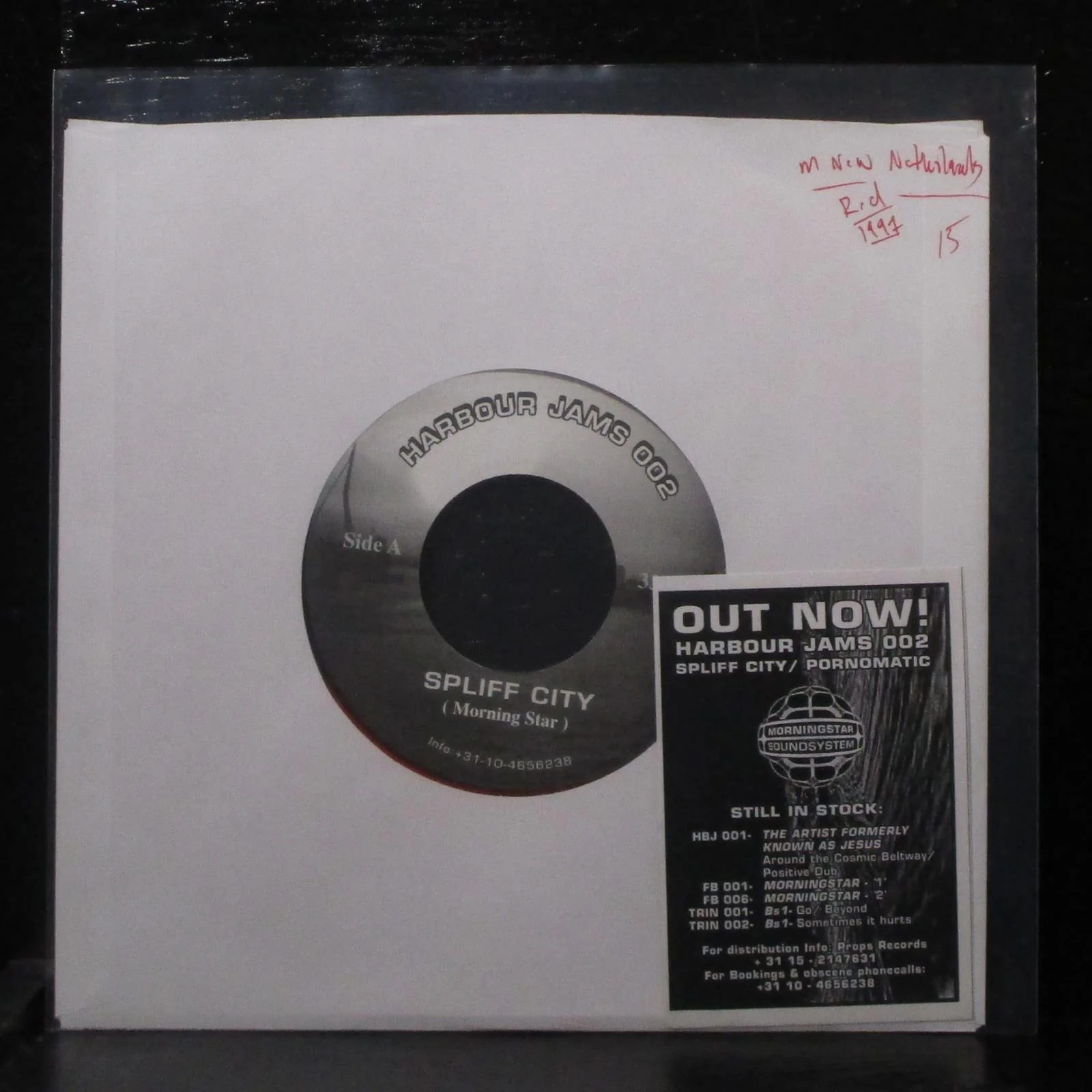 Morning Star - Harbour Jams 002 7" Mint- New Red Vinyl 45 HBJ 002 Netherlands