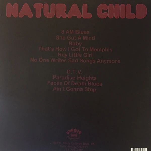 Natural Child - For The Love Of The Game - VG+ LP Record 2014 Burger USA Black Vinyl & Insert - Garage Rock / Blues Rock - Image 2