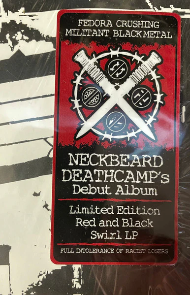 Neckbeard Deathcamp - White Nationalism Is For Basement Dwelling Losers - New LP Record 2018 Prosthetic USA Red & Black Swirl Vinyl - Black Metal - Image 4