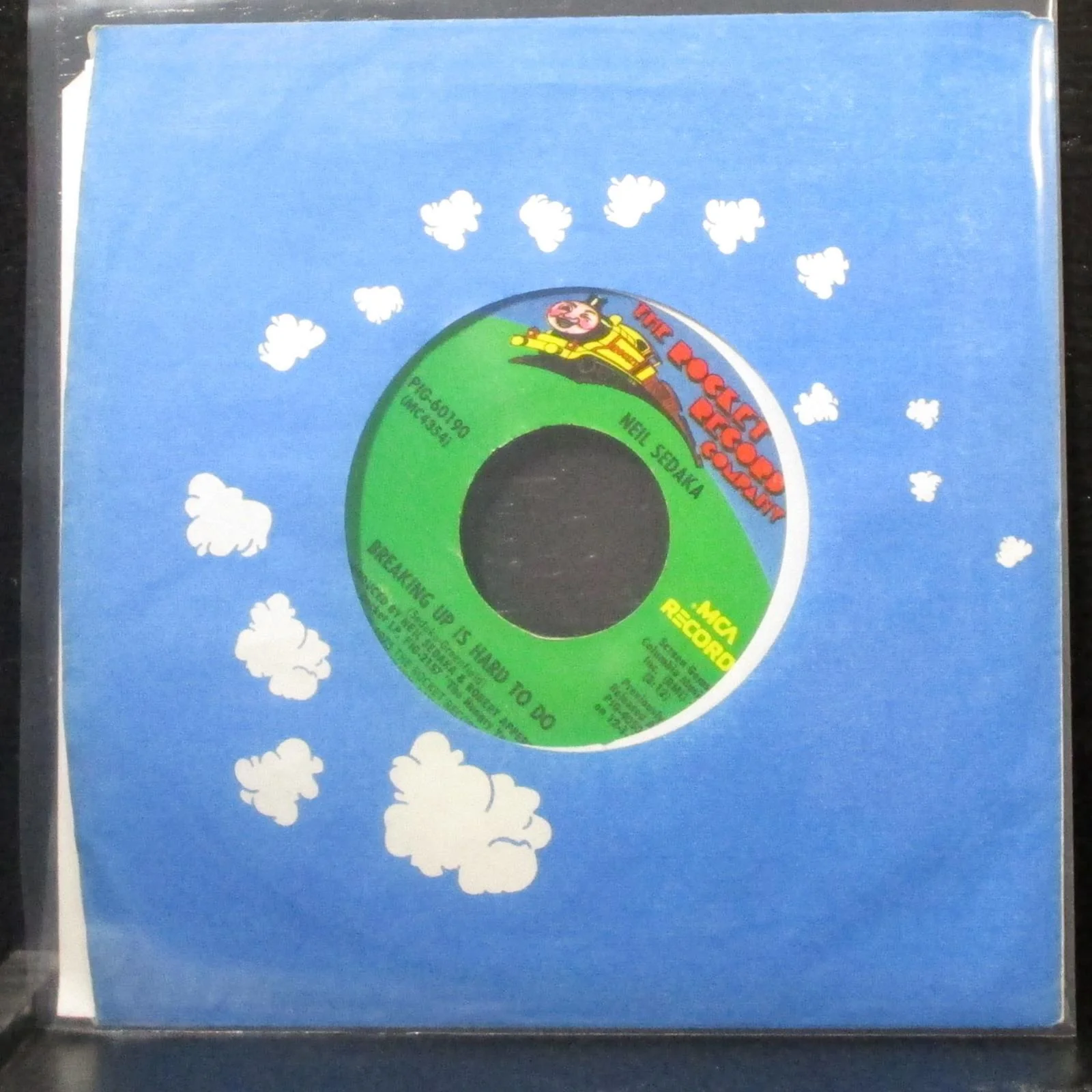 Neil Sedaka - Bad Blood / Breaking Up Is Hard To Do 7" Mint- 45 Rocket PIG-60190 - Image 2
