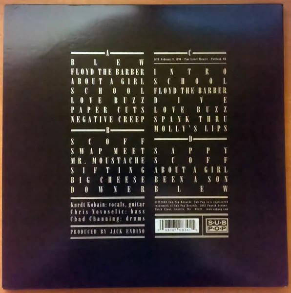 Nirvana - Bleach (1989) - New 2 LP Record 2009 Sub Pop USA 180 gram Vinyl, Booklet & Download - Alternative  Rock / Grunge - Image 2