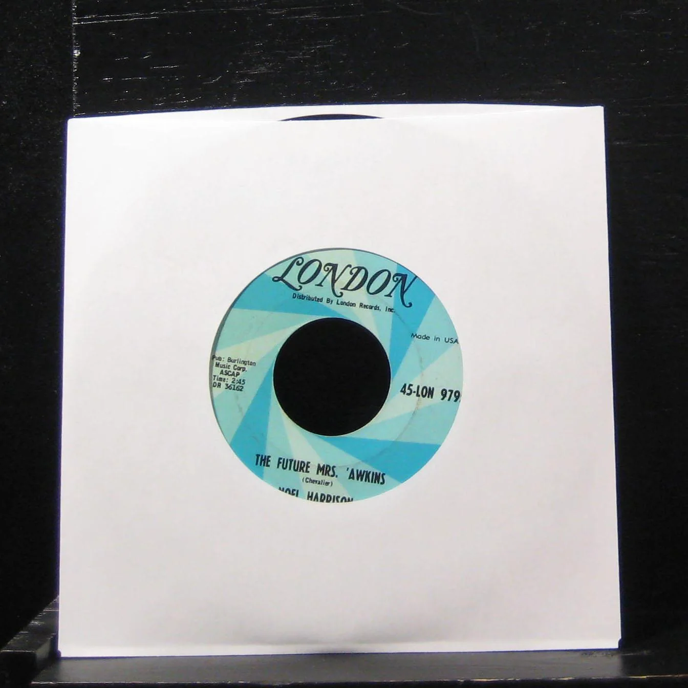 Noel Harrison - A Young Girl / The Future Mrs Awkins 7" VG+ 45-Lon 9795 Vinyl 45 - Image 2