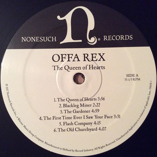 Offa Rex - The Queen Of Hearts - Mint- LP Record 2017 Nonesuch USA Vinyl & Insert - Rock / Folk Rock / Acoustic - Image 4