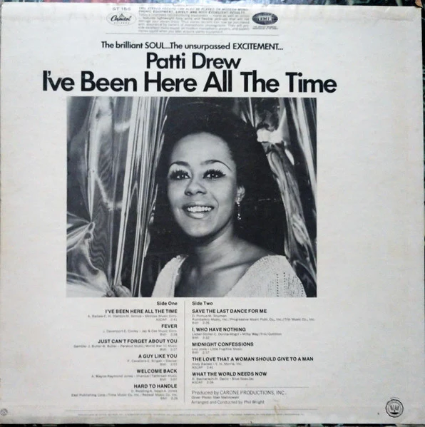 Patti Drew - I've Been Here All The Time - VG+ LP Record 1969 Capitol USA Original Vinyl - Soul / Pop / Vocal - Image 2