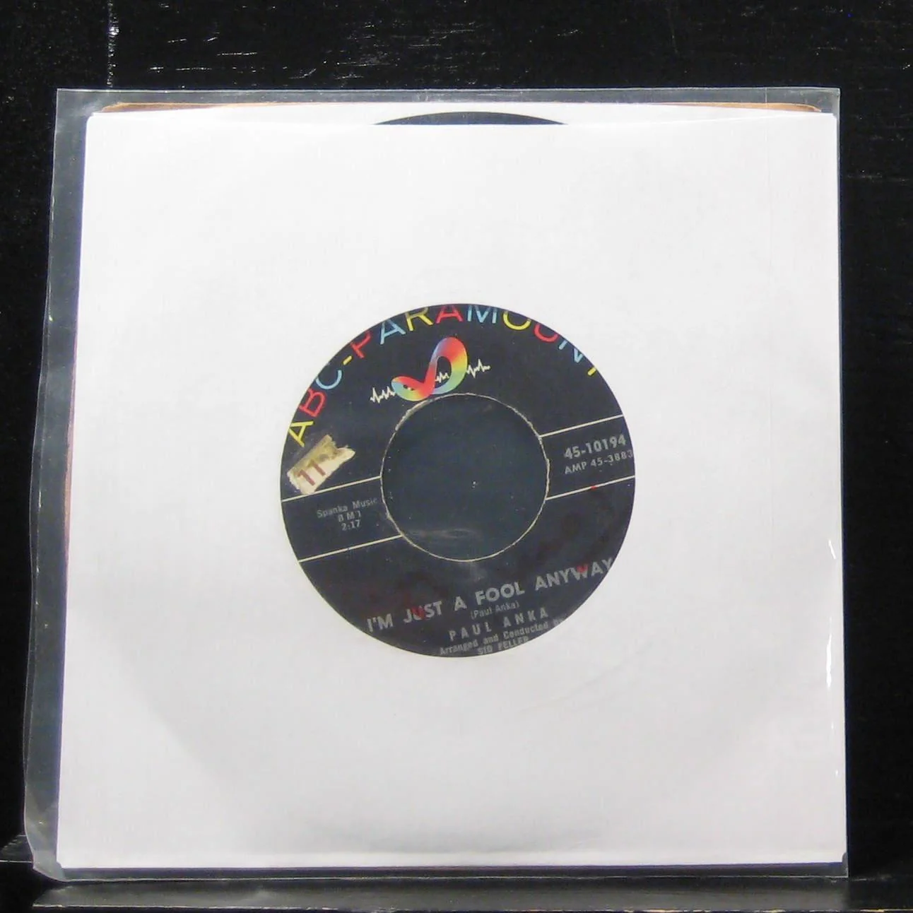 Paul Anka - Tonight My Love, Tonight 7" VG+ 45-10194 Vinyl 45 ABC 1961 - Image 2