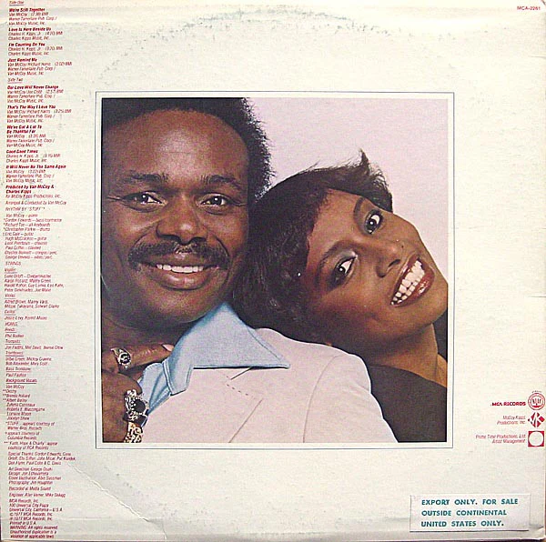 Peaches & Herb - Peaches & Herb - VG+ LP Record 1977 MCA USA Vinyl - Soul / Disco / Funk - Image 2