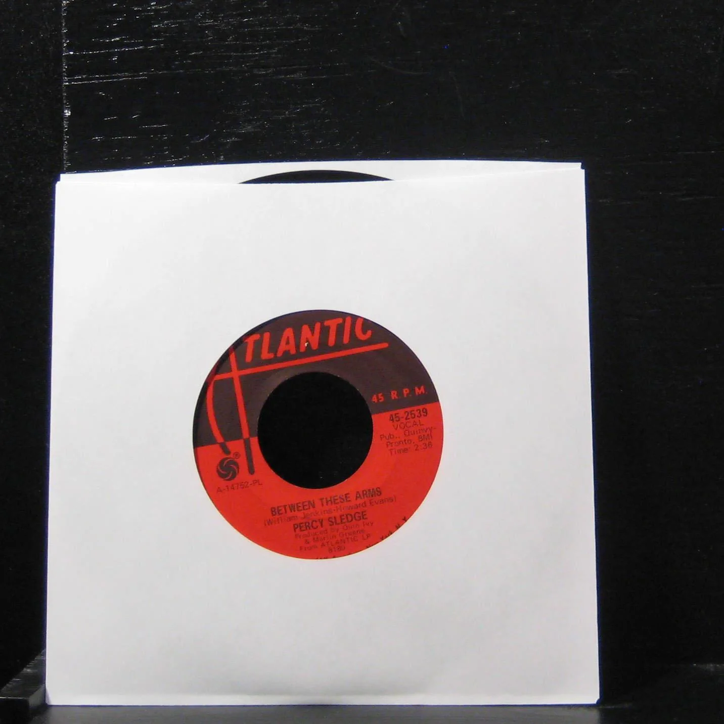 Percy Sledge - Sudden Stop / Between These Arms 7" VG+ 45-2539 Vinyl 45 Atlantic - Image 2