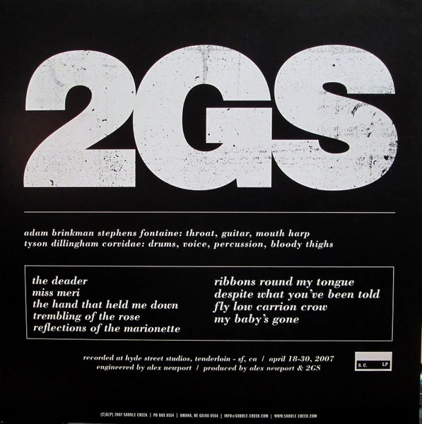 Two Gallants - Two Gallants - VG+ LP Record 2007 Saddle Creek USA 180 gram Vinyl - Indie Rock / Lo-Fi - Image 2