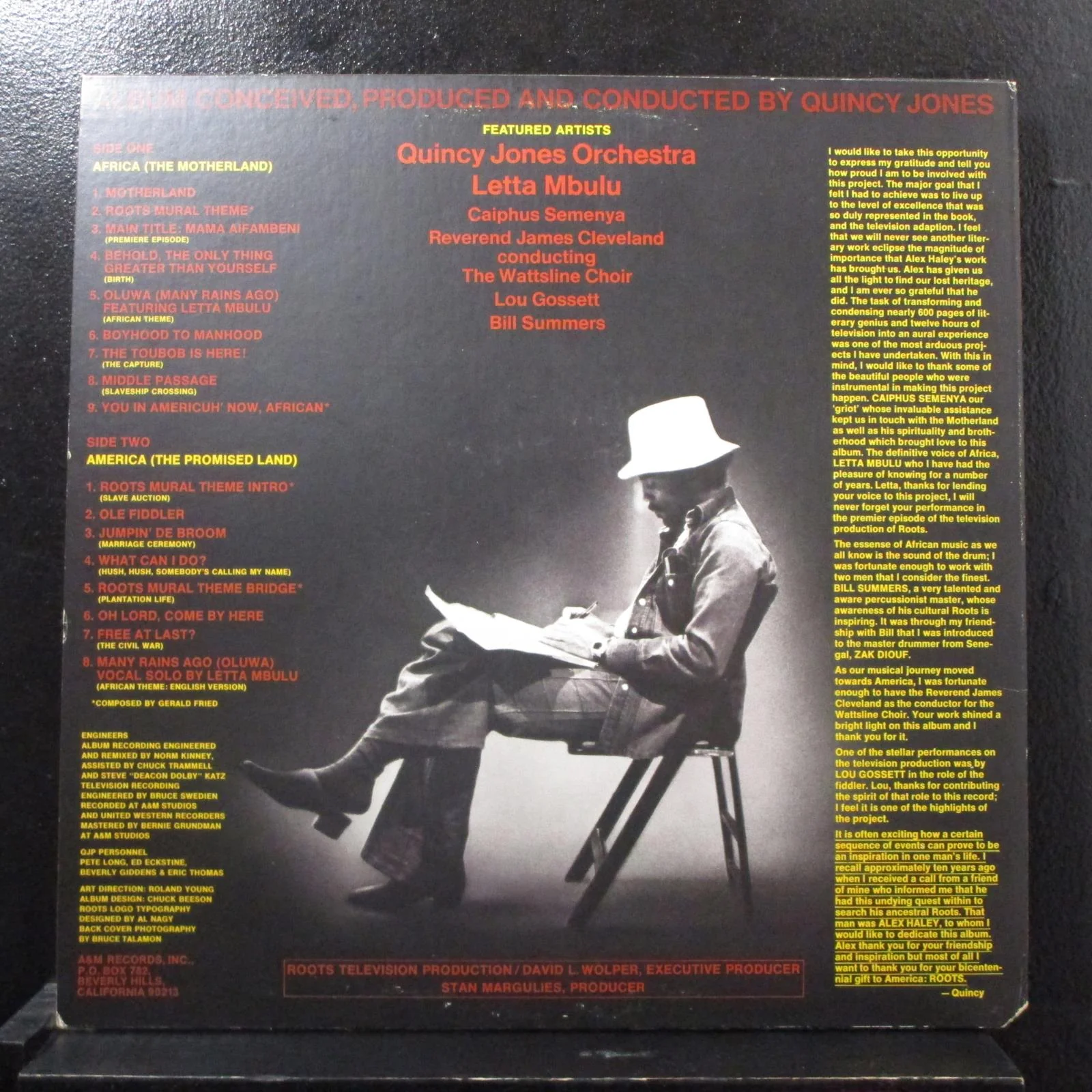 Quincy Jones - Roots (The Saga Of An American Family) LP Mint- SP-4626 w/Poster - Image 2