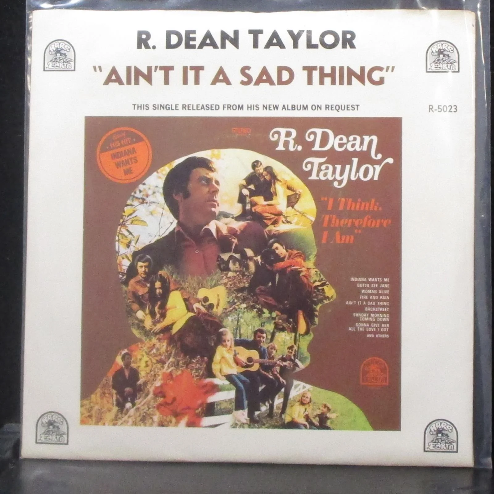 R. Dean Taylor - Ain't It A Sad Thing / Back Street 7" Mint- Vinyl 45 Rare Earth