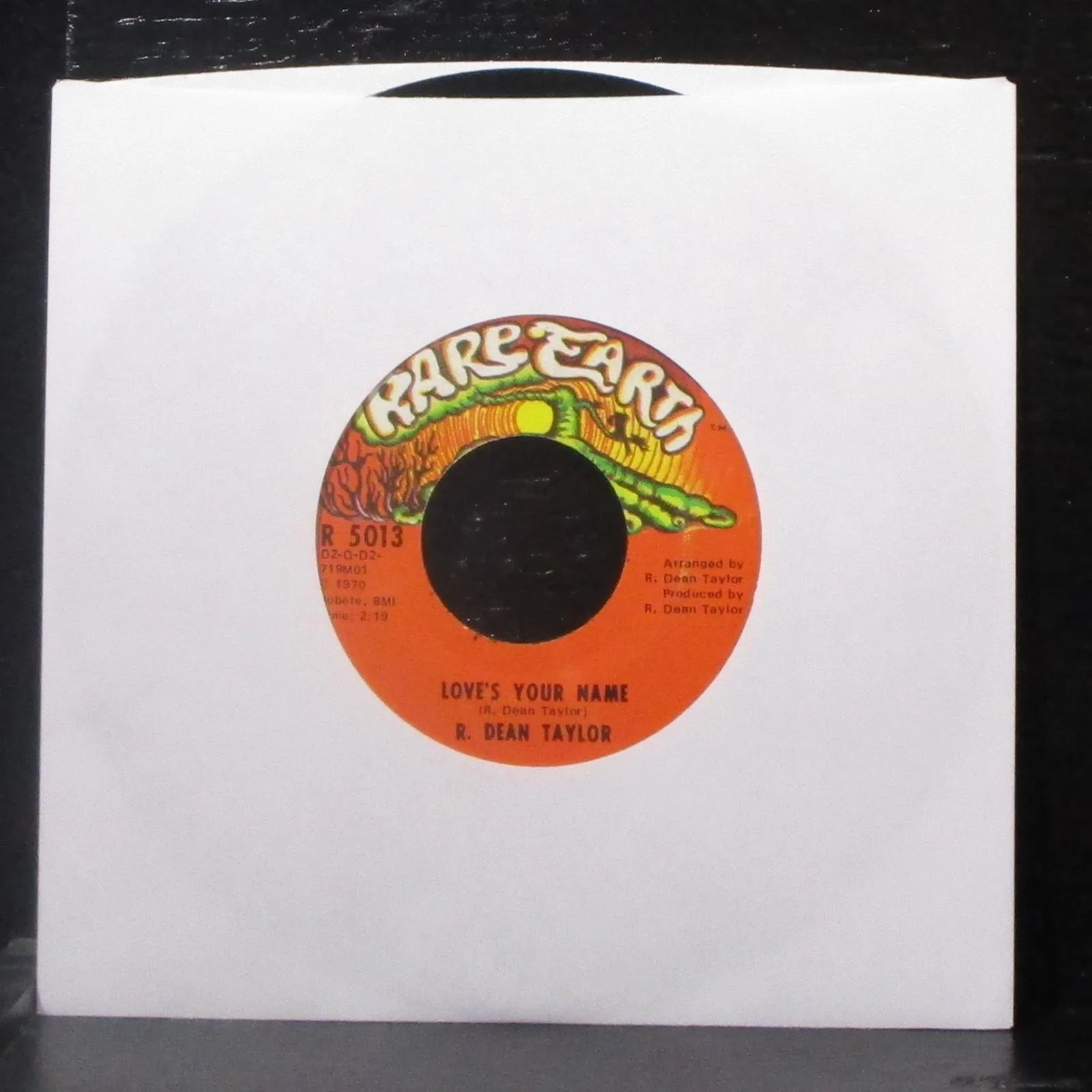 R. Dean Taylor - Indiana Wants Me / Love's Your Name 7" Mint- Vinyl 45 R 5013 - Image 2