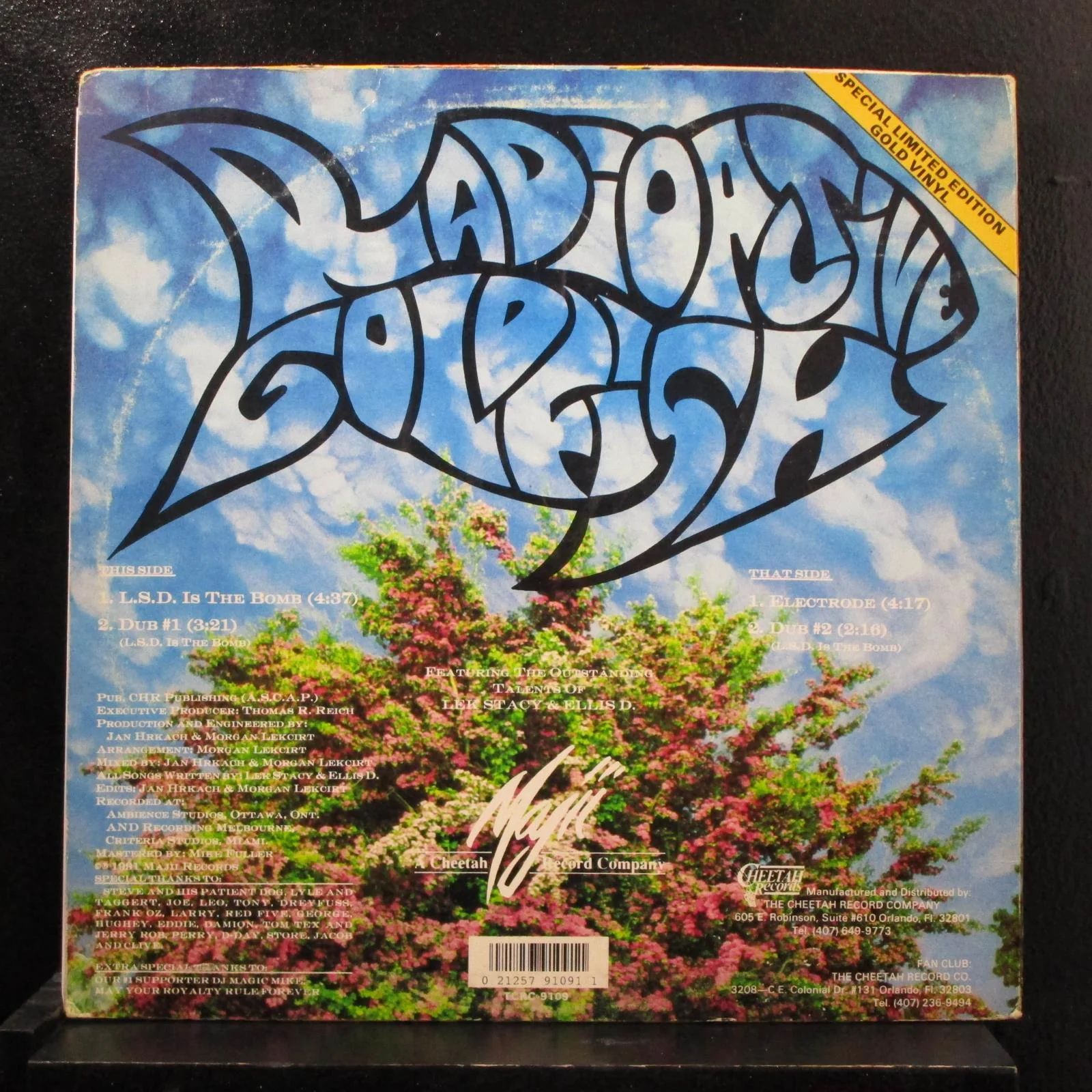 Radioactive Goldfish - L.S.D. Is The Bomb LP VG+ TCRC 9109 Gold Vinyl Record - Image 2