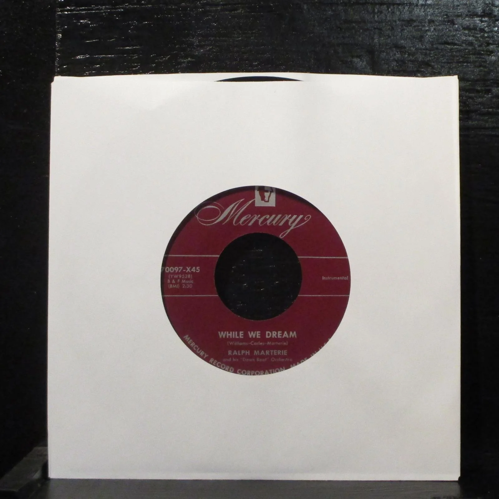 Ralph Marterie  Caravan / While We Dream Mint- 7" Vinyl 45  Mercury 70097-X45 - Image 2