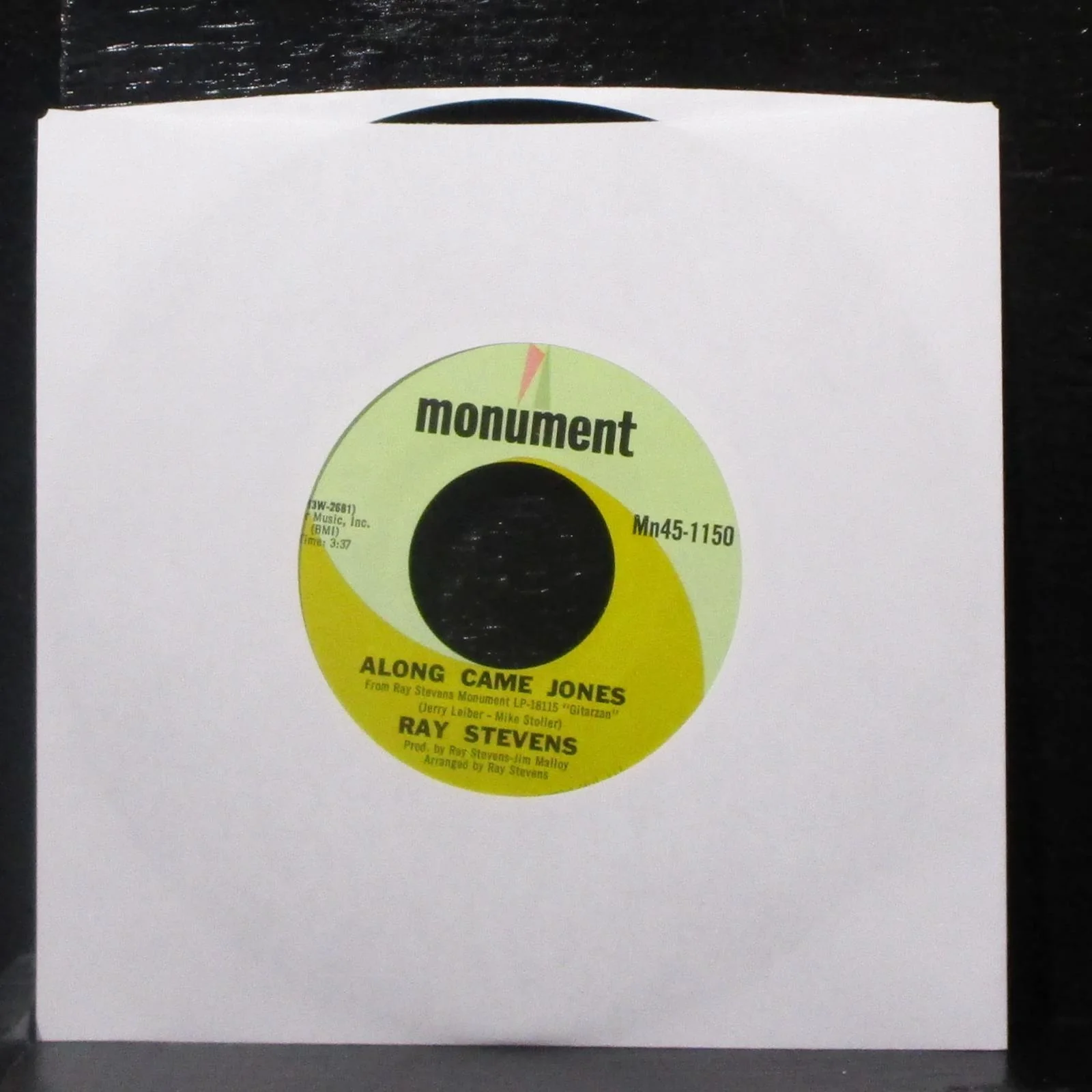 Ray Stevens - Along Came Jones / Yakety Yak 7" Mint- Vinyl 45 Mn45-1150 USA 1969 - Image 2