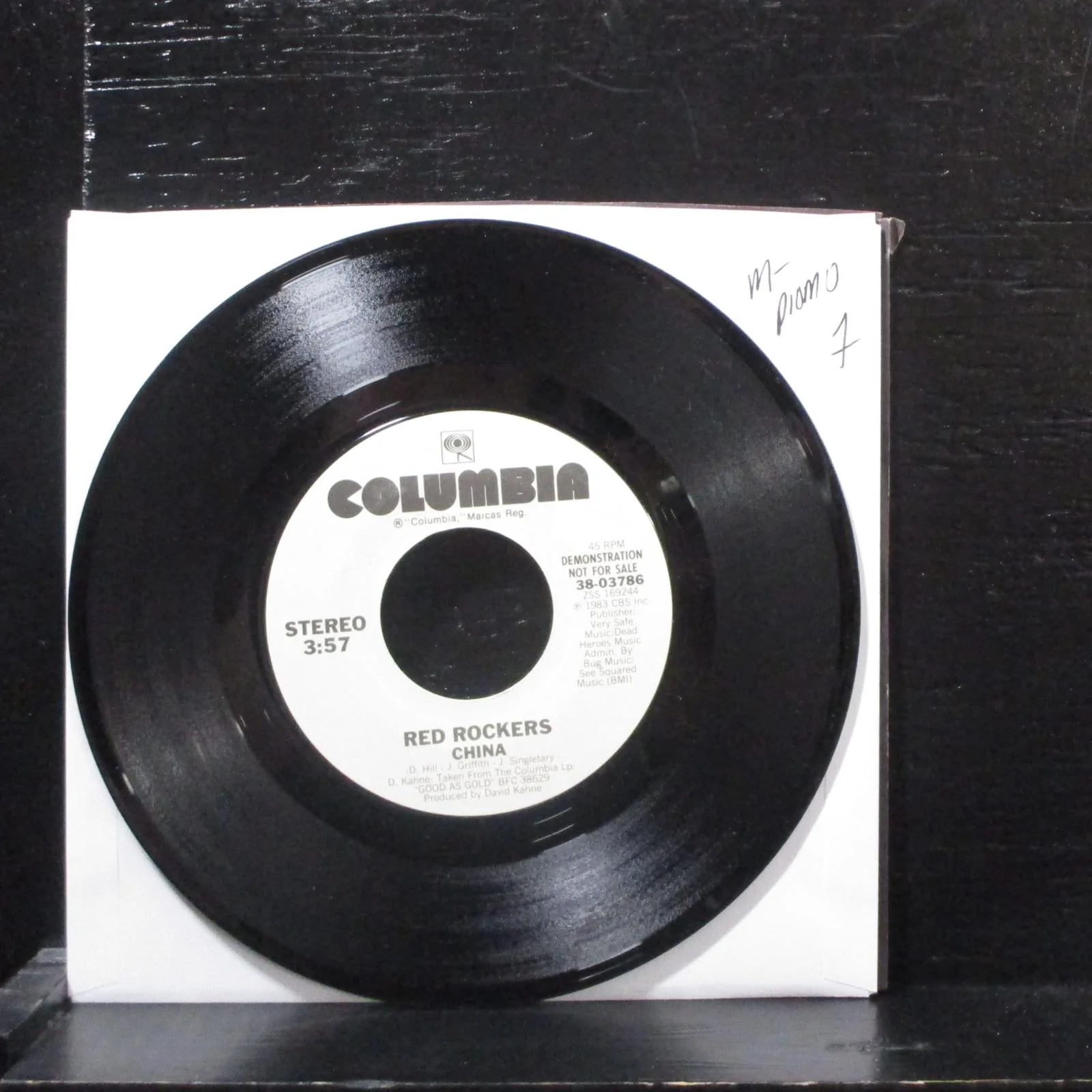 Red Rockers  China Mint- Promo 7" Vinyl 45 Columbia 38-03786 New Wave 1983 - Image 2