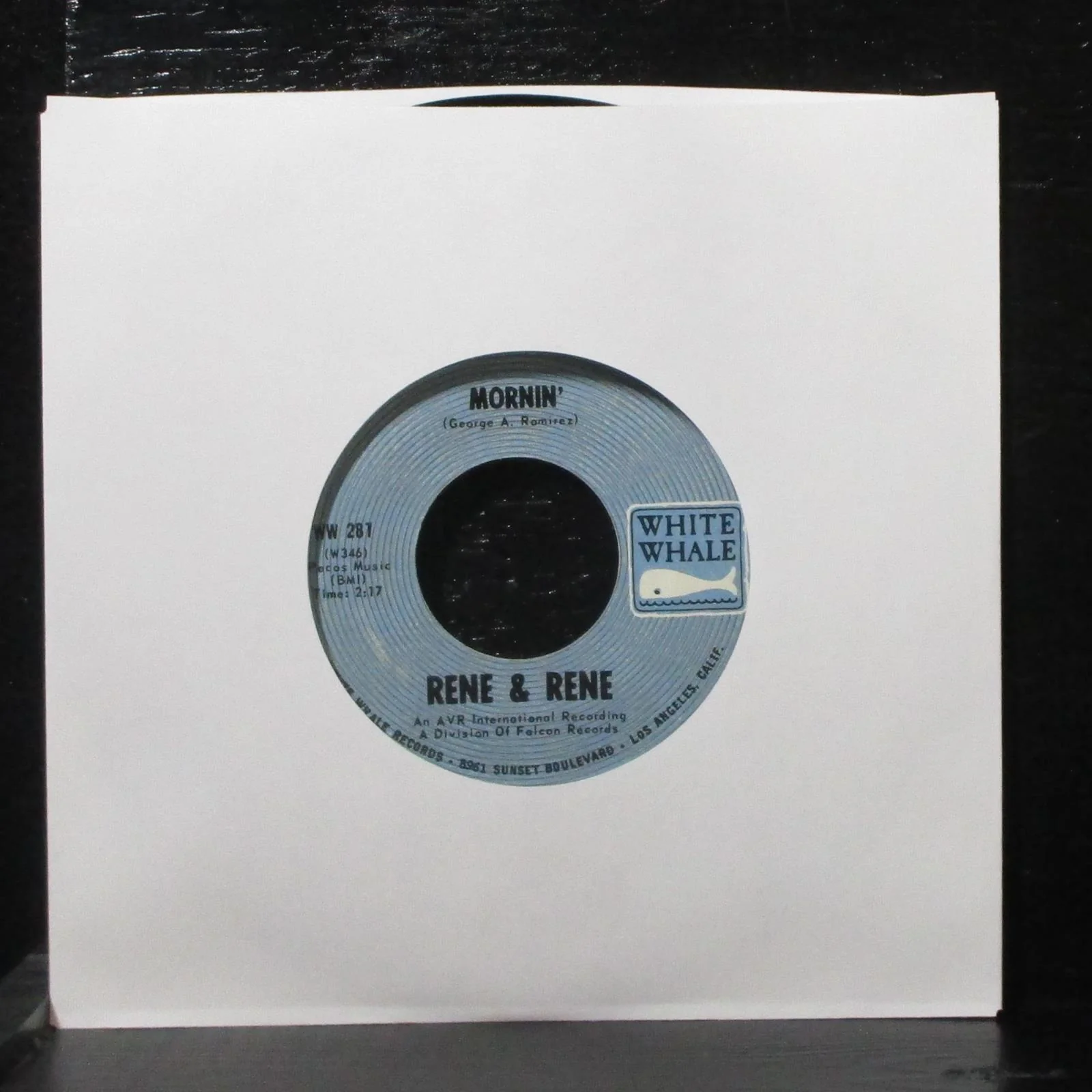 Rene & Rene - Lo Mucho Que Te Quiero / Mornin' 7" VG+ White Whale WW 287 USA - Image 2