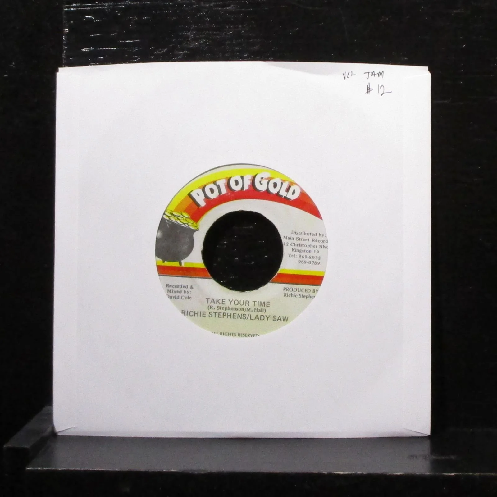 Richie Stephens & Lady Saw - Take Your Time 7" VG+ Vinyl 45 Pot Of Gold Jamaica