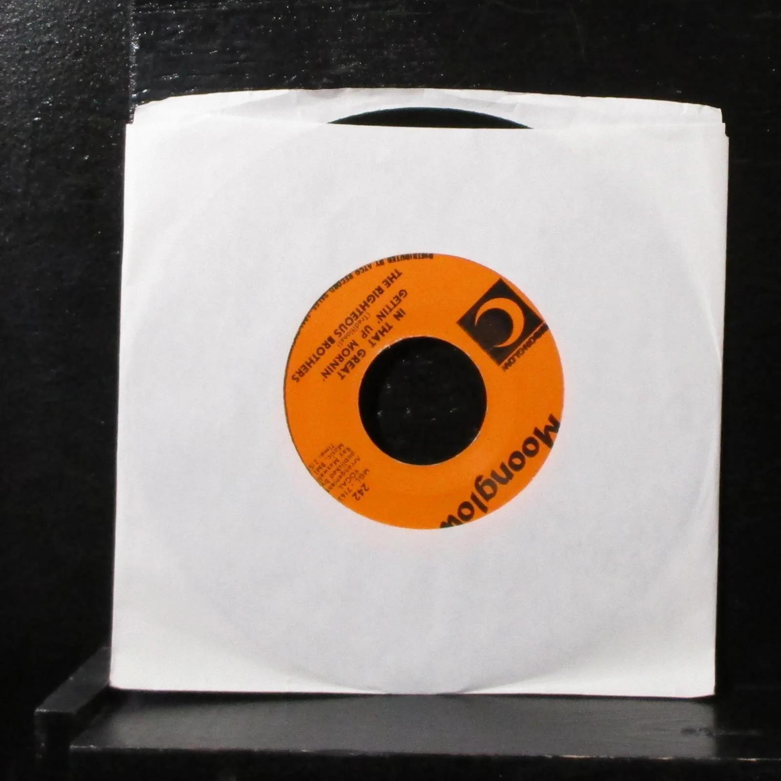 Righteous Brothers - Justine 7" VG+ Vinyl 45 Moonglow 242 USA 1965 - Image 2