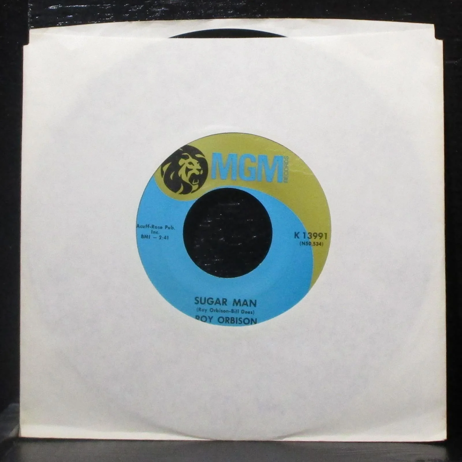 Roy Orbison - Heartache / Sugar Man 7" VG+ Vinyl 45 MGM K 13991 USA 1968 - Image 2