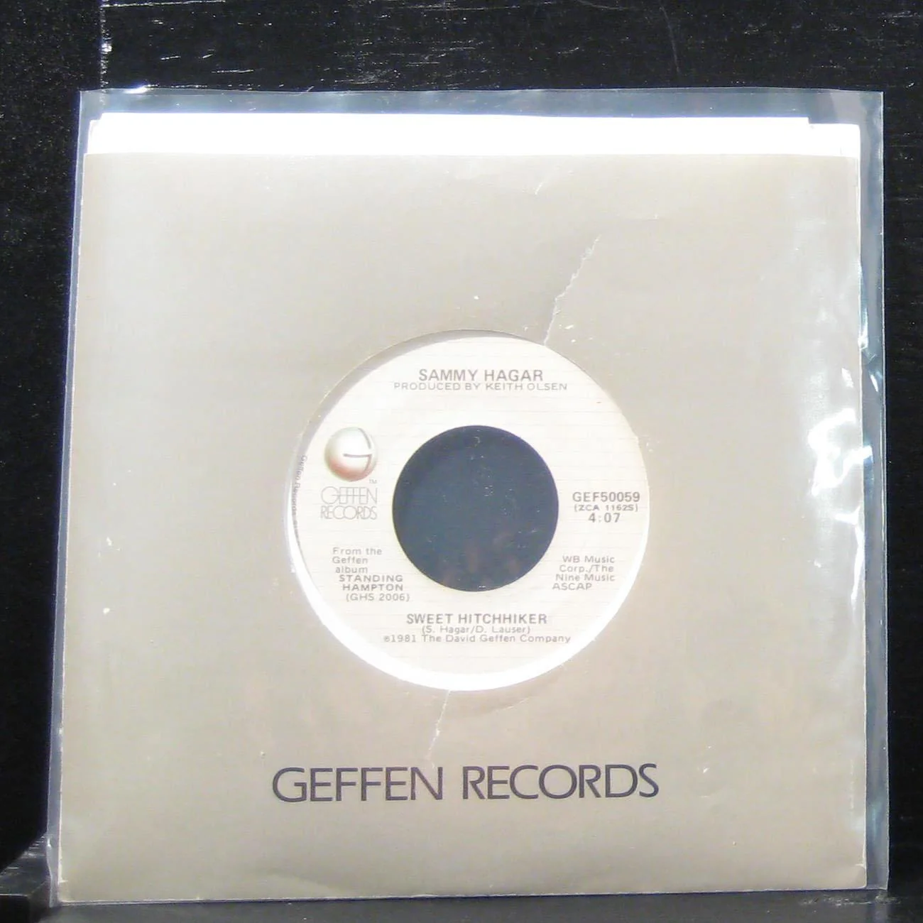 Sammy Hagar - Piece Of My Heart / Edit 7" VG+ GEF50059 Vinyl 45 Geffen - Image 2