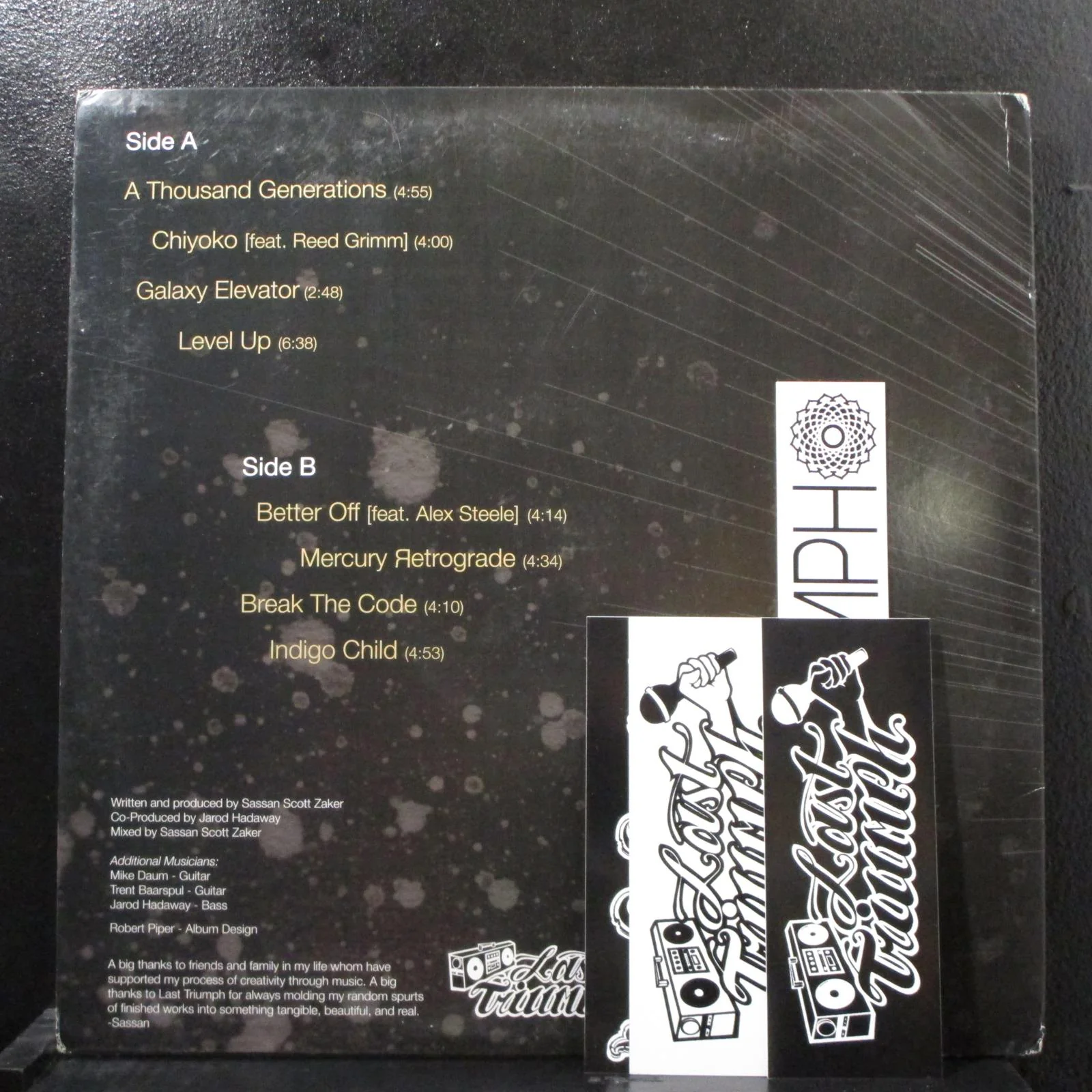 Sassan - Chiyoko LP New 2015 USA Vinyl Record w/4x Sticker Inserts - Image 2