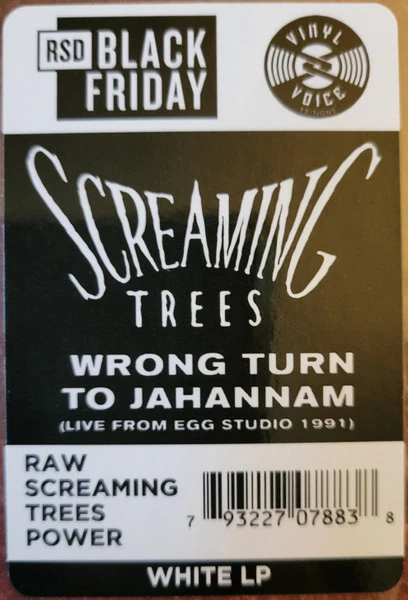 Screaming Trees - Wrong Turn To Jahannam (Live From Egg Studio 1991) - New LP Record Store Day 2023 USA White RSD Vinyl - Garage Rock / Psychedelic Rock / Grunge - Image 3