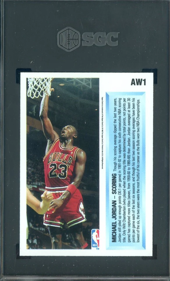 1992-1993 Michael Jordan - Upper Deck Award Winner Hologram - #AW1 Bulls SGC 7 NM 0427073 - Image 2