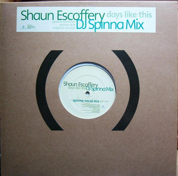 Shaun Escoffery - Days Like This - VG+ 12" Single Record 2001 Oyster Music UK Vinyl - Deep House / Garage House