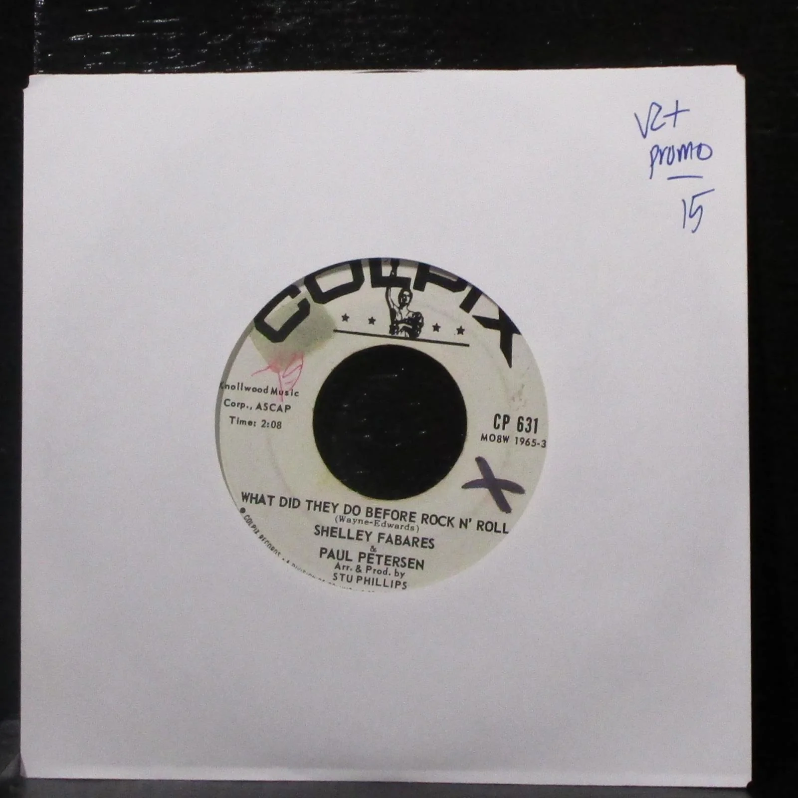 Shelley Fabares & Paul Petersen - Very Unlikely 7" VG+ Promo 45 Colpix CP 631