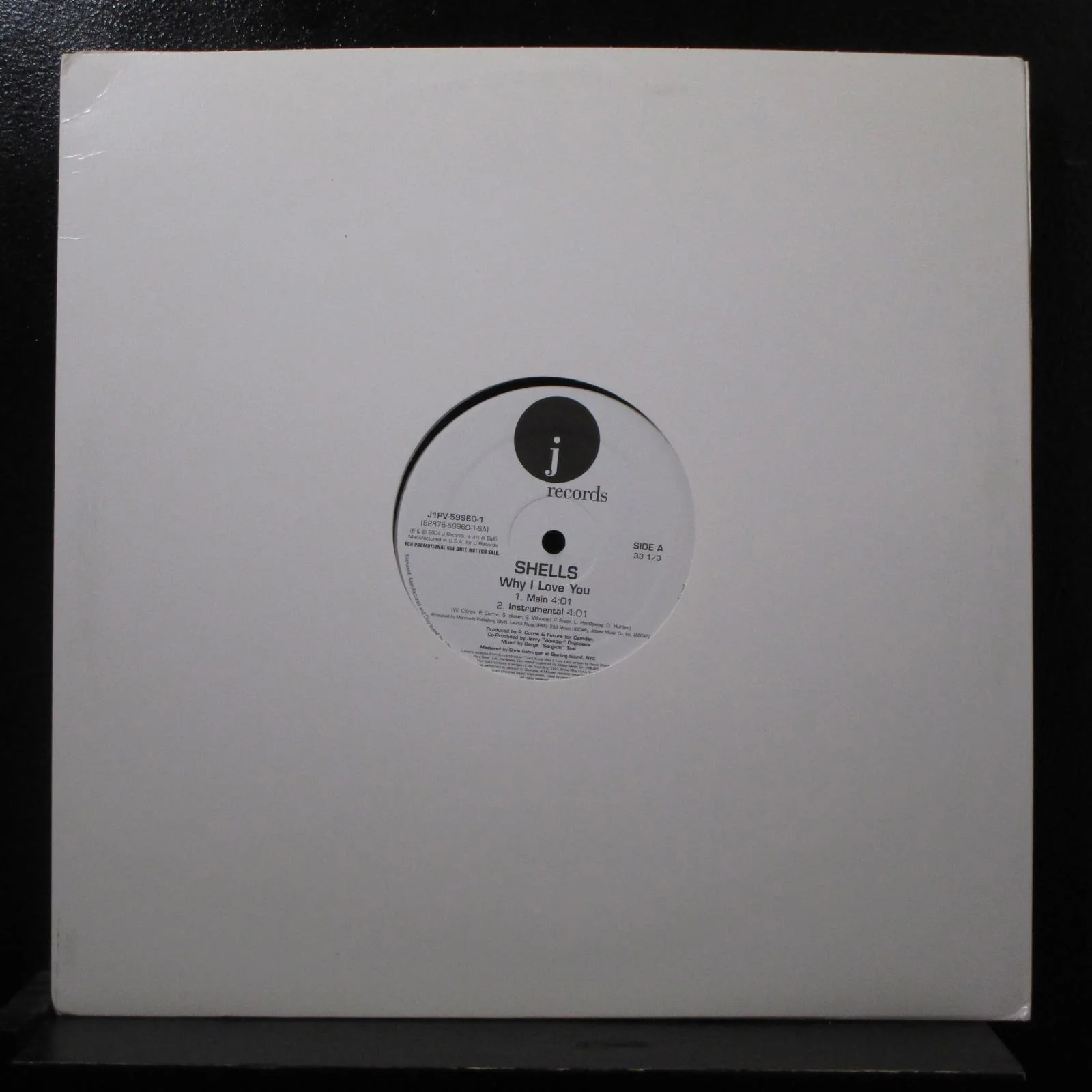 Shells - Why I Love You 12" Mint- J1PV-59960-1 Promo 2004 USA Vinyl Record