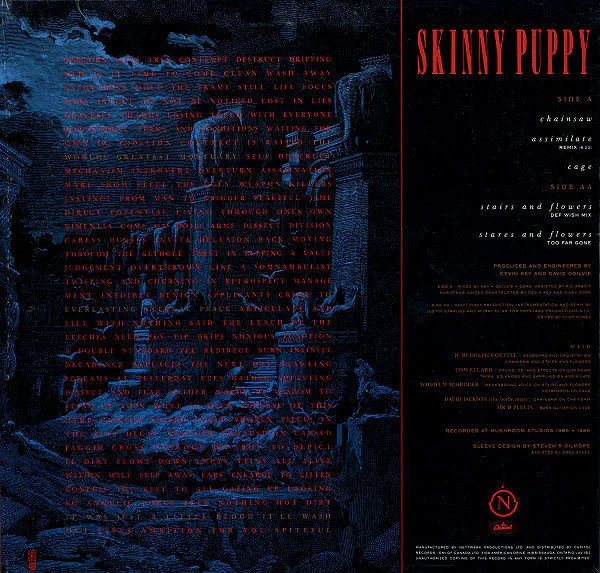 Skinny Puppy - Chainsaw - Mint- (VG+ cover) EP Record 1987 Nettwerk Canada RARE Vinyl - Industrial / Electronic - Image 2