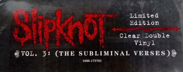 Slipknot - Vol. 3: (The Subliminal Verses)(2004) - New 2 LP Record Store Day 2014 Roadrunner USA RSD Clear Vinyl - Nu Metal / Hard Rock - Image 4