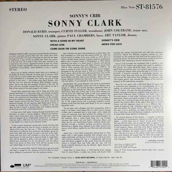Sonny Clark - Sonny's Crib (1958) - New LP Record 2025 Blue Note 180 gram Vinyl - Jazz / Hard Bop - Image 2