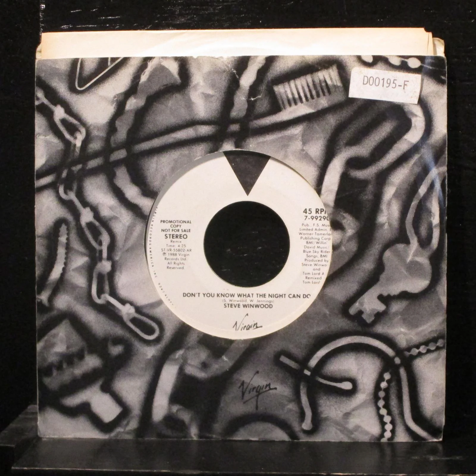 Steve Winwood - Don't You Know What The Night Can Do? 7" VG+ 7-99290 Promo - Image 2