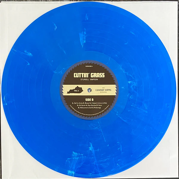Sturgill Simpson - Cuttin' Grass Vol. 2 - Mint- LP Record 2021 Thirty Tigers Blue & White Swirl Vinyl & Glow In The Dark Jacket - Country / Bluegrass - Image 3