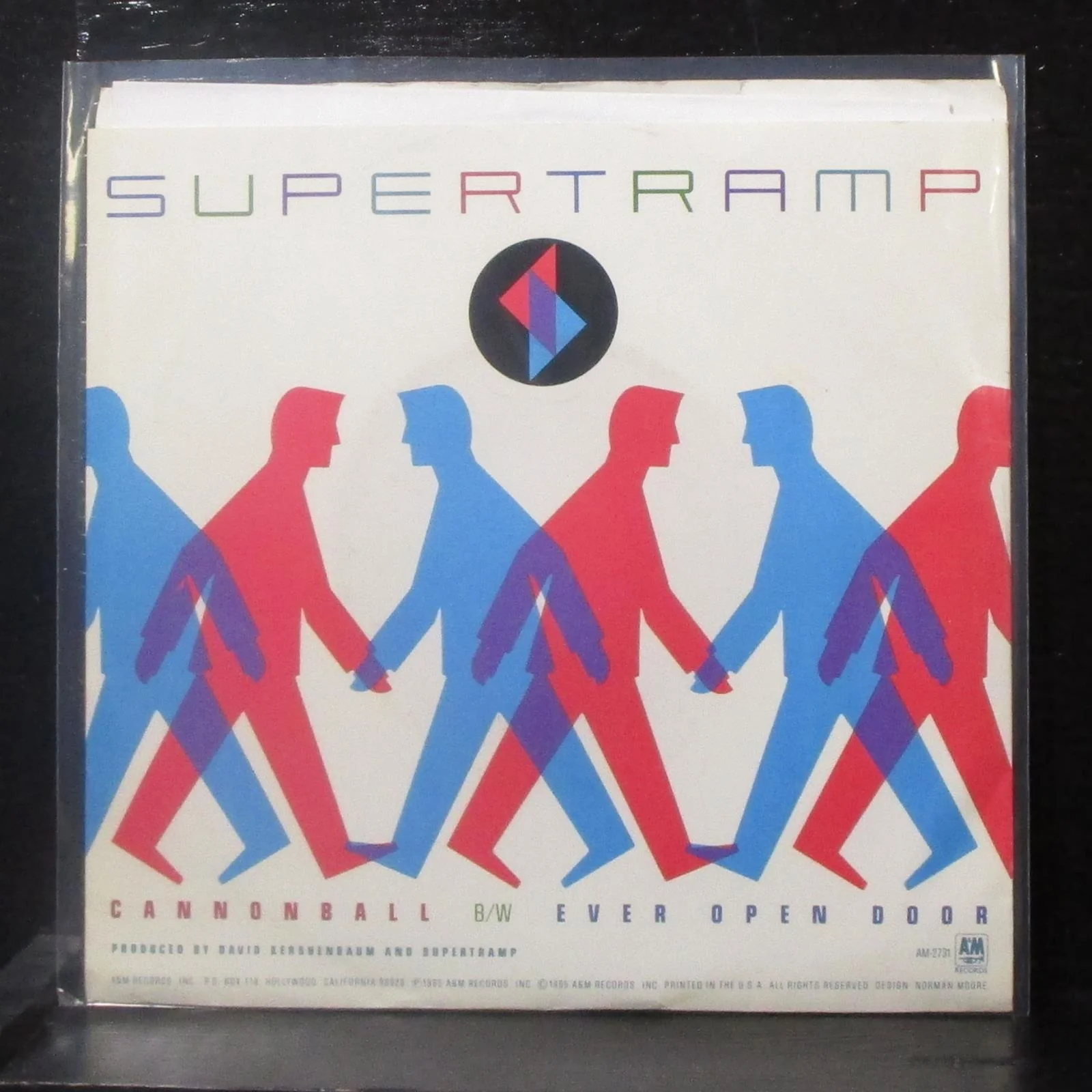 Supertramp - Cannonball / Ever Open Door 7" VG+ Vinyl 45 AM-2731 USA 1985 - Image 2
