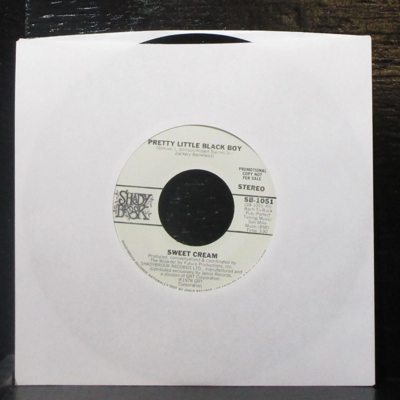 Sweet Cream - Pretty Little Black Boy 7" Mint- Promo Vinyl 45 Shadybrook SB-1051 - Image 2