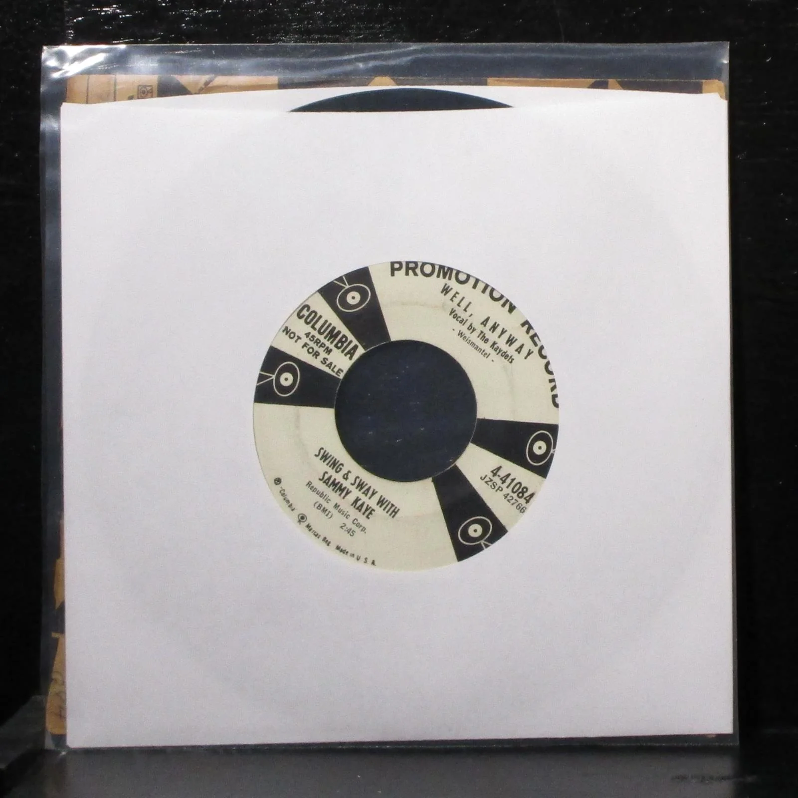 Swing & Sway - Garden Of Allah / Well, Anyway 7" VG+ Promo Vinyl 45 4-41084 - Image 2