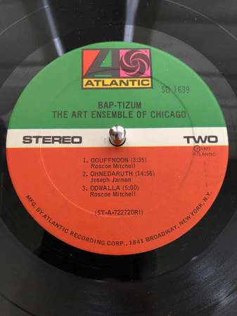The Art Ensemble Of Chicago - Bap-tizum - VG+ LP Record 1973 Atlantic USA Vinyl - Jazz / Free Jazz - Image 4