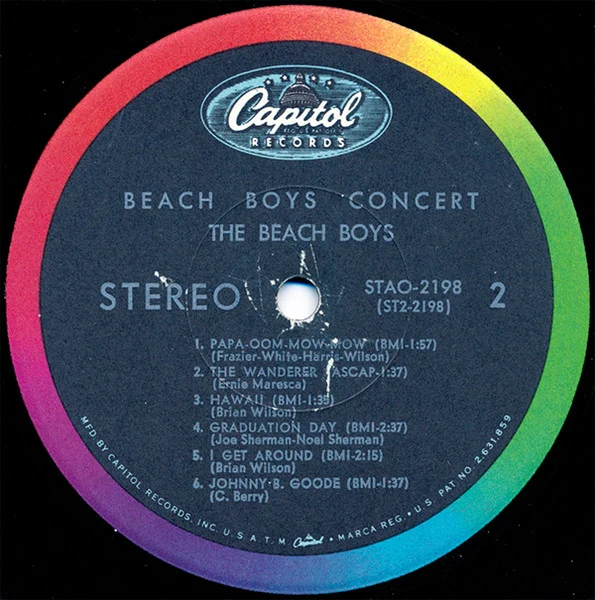 The Beach Boys - Concert - VG+ LP Record 1964 Capitol USA Original Vinyl & Insert - Pop Rock / Surf Rock - Image 4