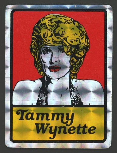 Tammy Wynette 1970`s Country Music Vending Machine Sticker Prism Card Hologram