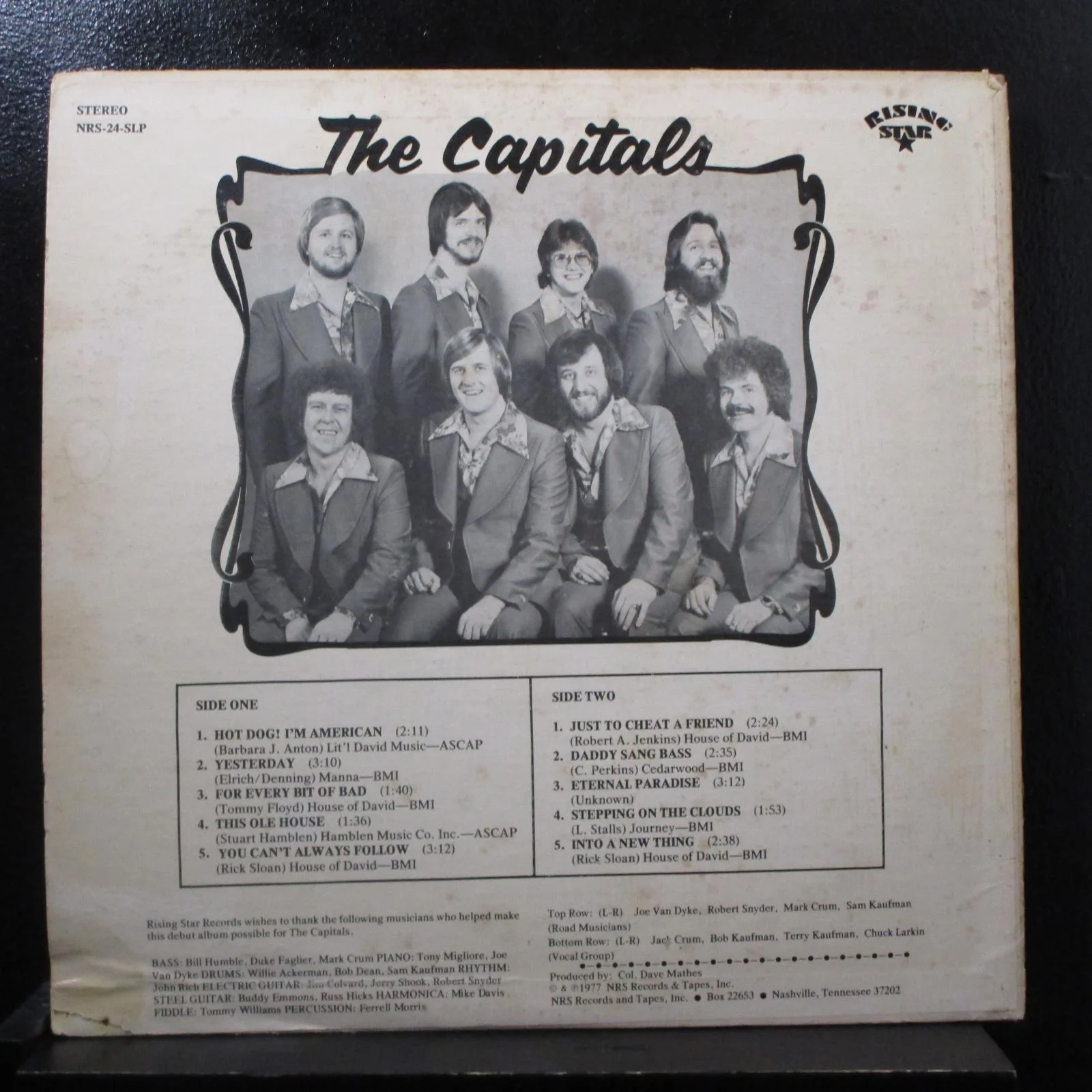 The Capitals - The Capitals LP VG+ NRS-24-SLP Private Country Autographed Vinyl - Image 2