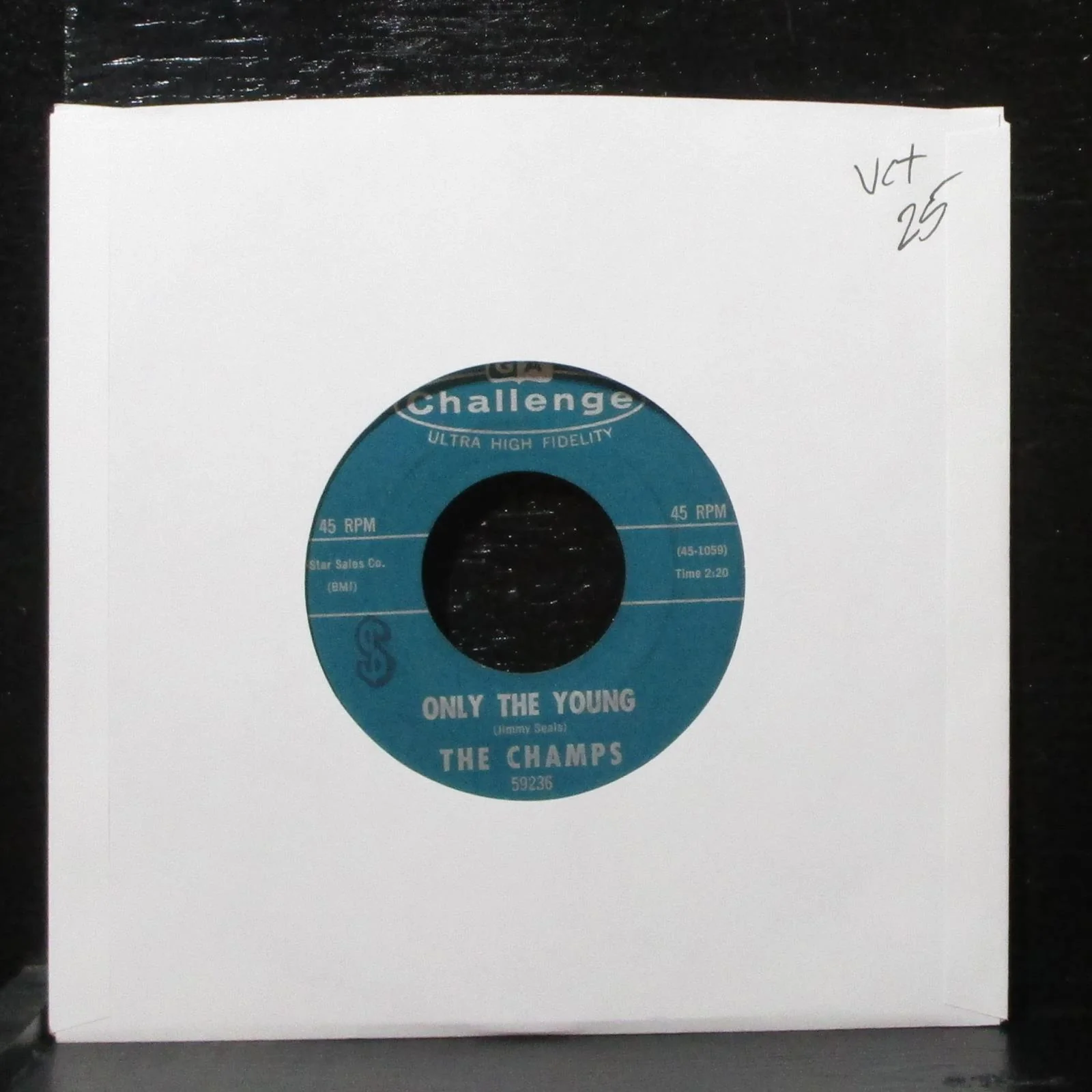 The Champs - Only The Young / Switzerland 7" VG+ Challenge 59236 USA 1964