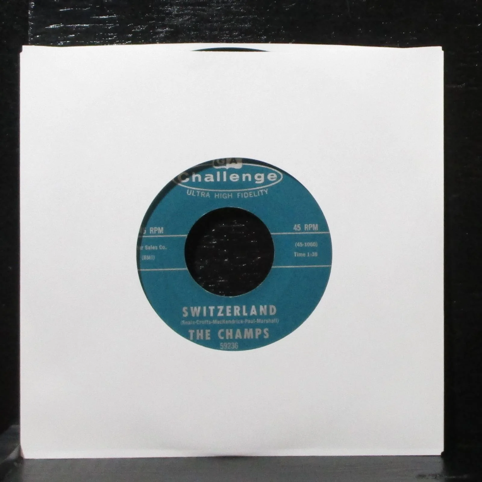 The Champs - Only The Young / Switzerland 7" VG+ Challenge 59236 USA 1964 - Image 2